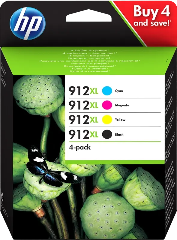 HP 912XL (3YP34AE) - 4 couleurs - Grande capacité - Multipack