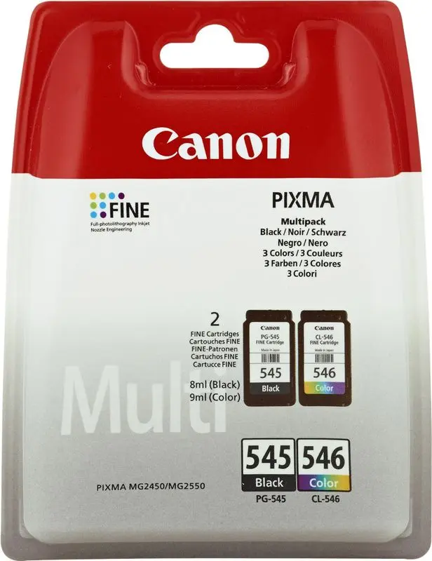 Canon PG-545 / CL-546 - Noir + 3 couleurs - Multipack