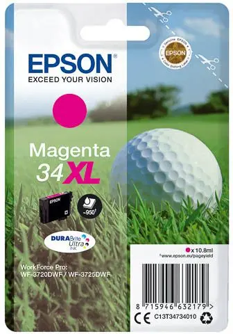 Epson 34XL (C13T34734010) - Magenta - Grande capacité