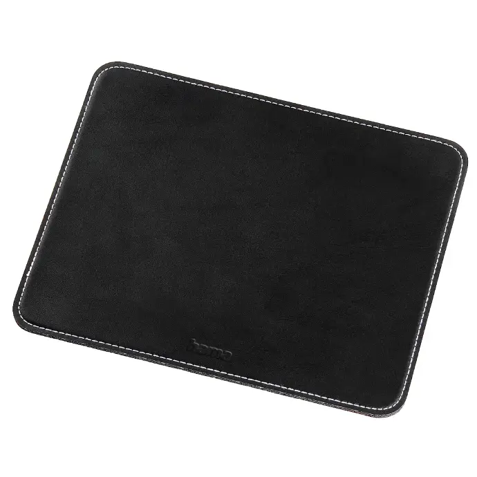 Hama Tapis de souris aspect cuir, noir