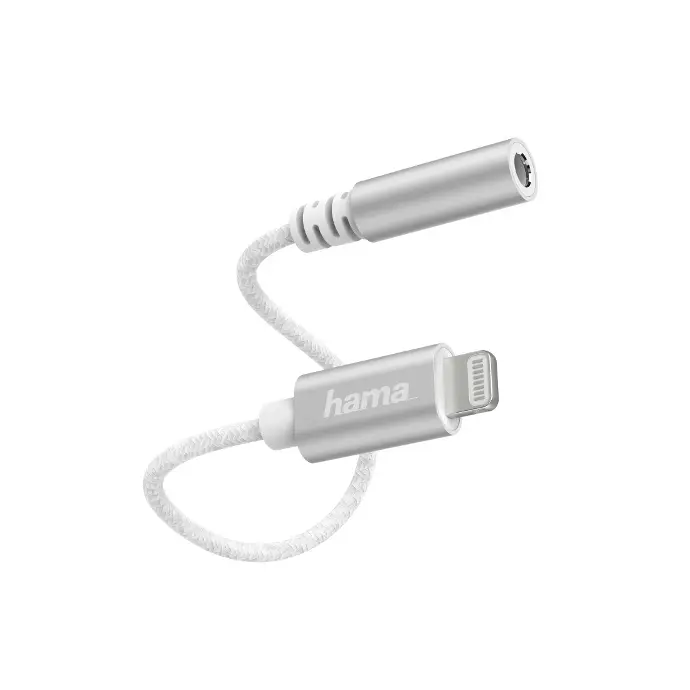 Hama Adaptateur Lightning sur port audio 3,5 mm, blanc