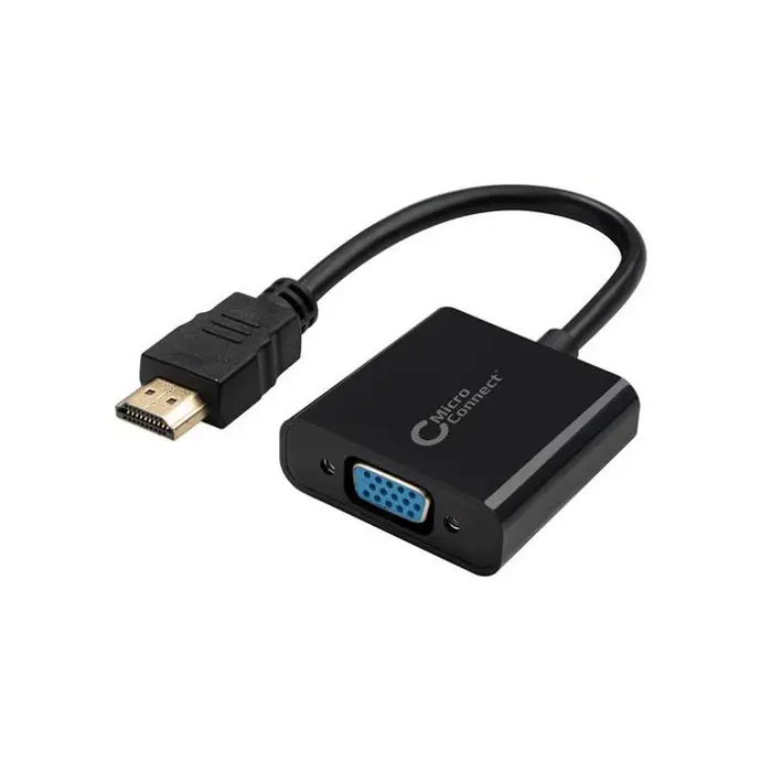 MicroConnect HDMI - VGA, M/F, Black