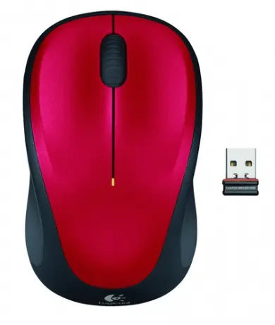 Souris sans fil Logitech M235 rouge