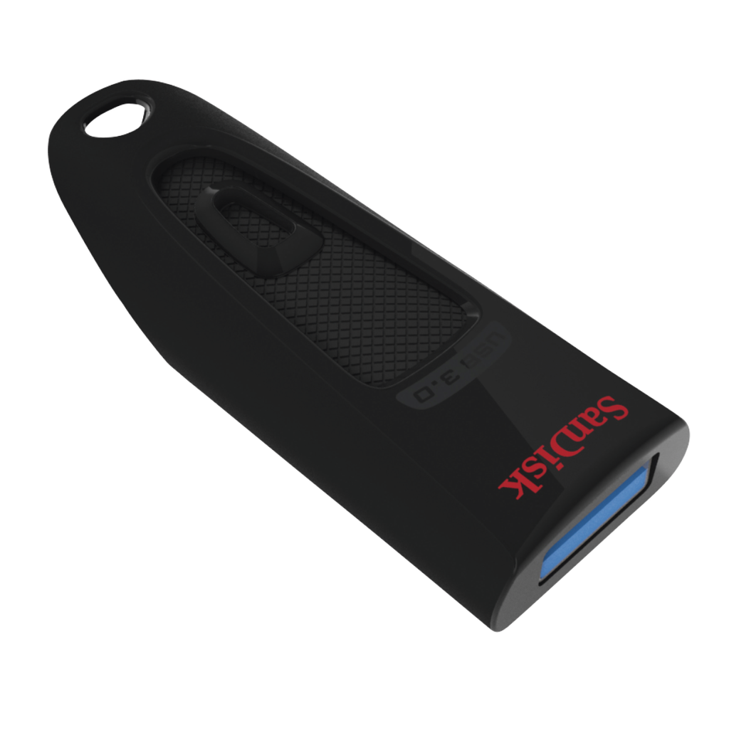 SanDisk Clé USB 3.0 "Ultra", 128GB, 100MB/s, Noir