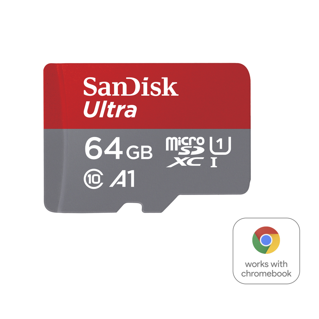 SanDisk Carte M.SDXC Ultra 64GB (A1/UHS-I/Cl.10/140MB/s) +Ad "Chromebooks"