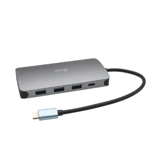I-tec Metal 8-en-1 USB-C Dual HDMI Dock 100 W PD