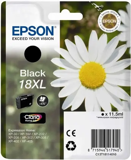 Epson 18XL (C13T18114012) - Noir - Grande capacité